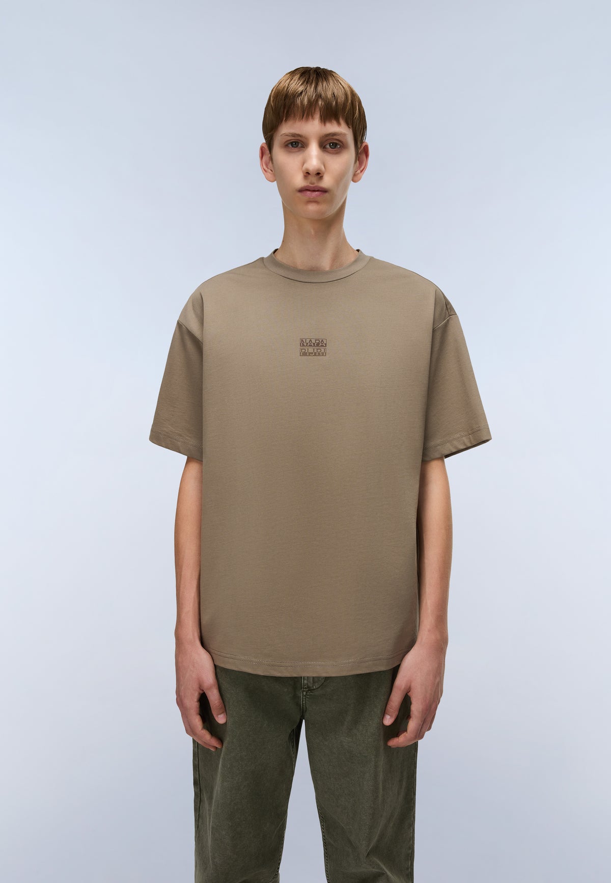 Elevated Logo Jersey Short Sleeve T-Shirt Beige - 4