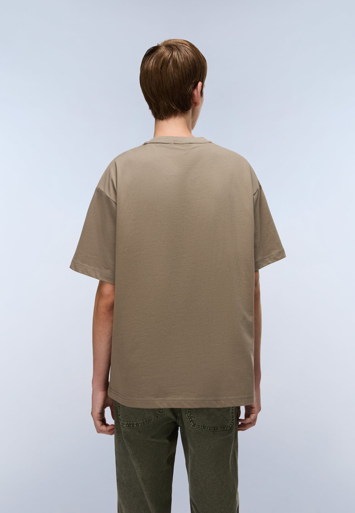 Elevated Logo Jersey Short Sleeve T-Shirt Beige - 5