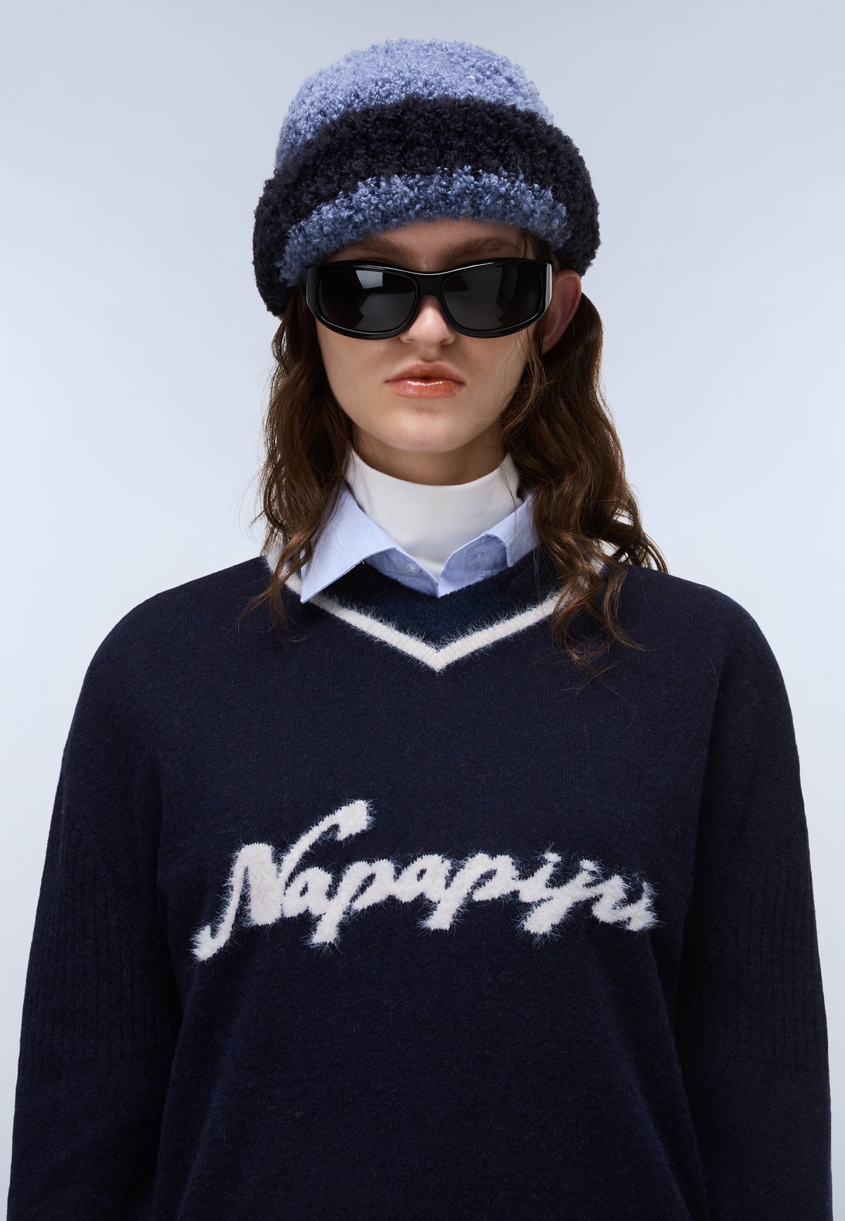 Maglione Malez con Scollo a V Blu Scuro - 2