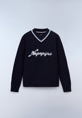 Maglione Malez con Scollo a V Blu Scuro - 1