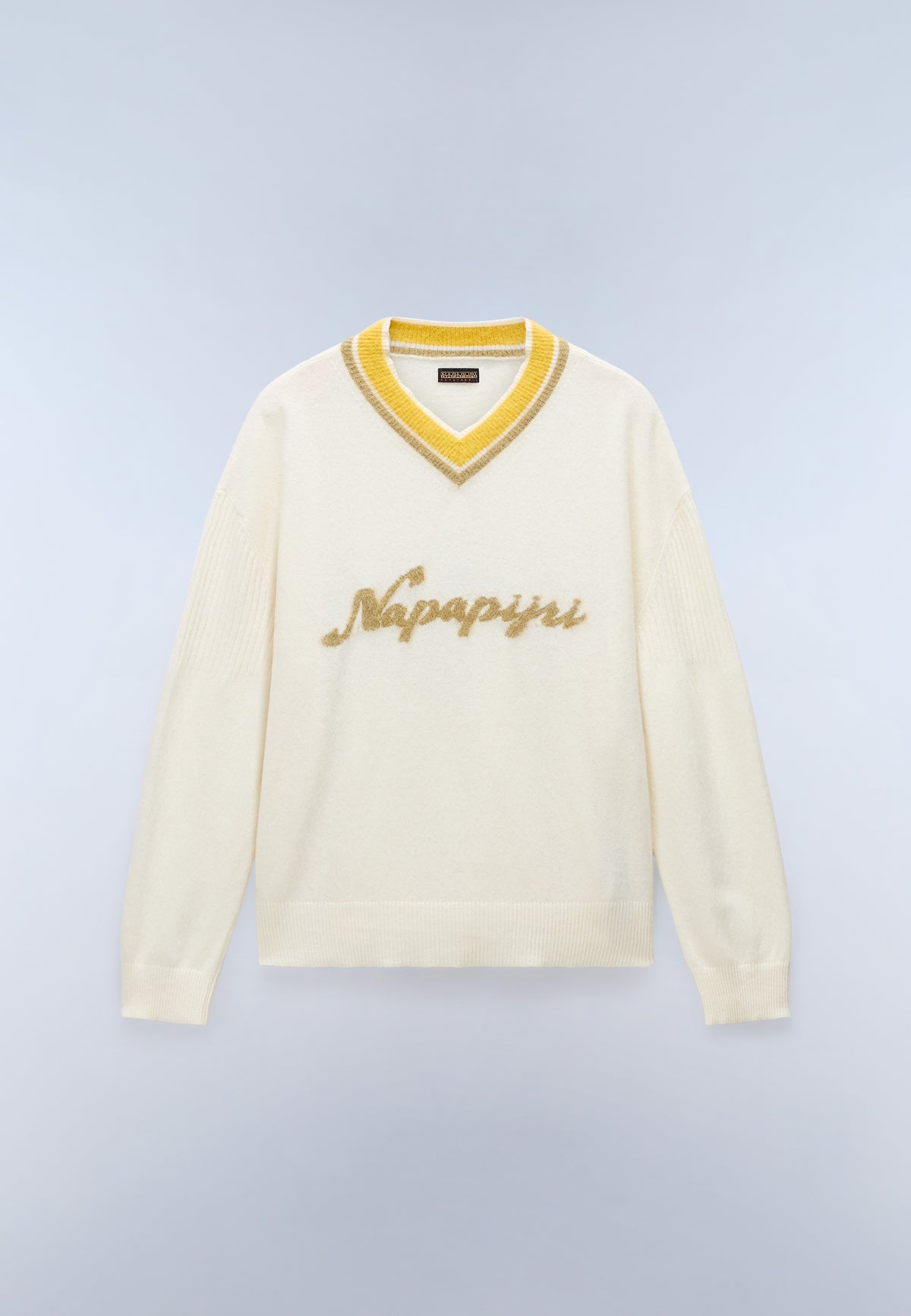 Maglione Malez con Scollo a V Beige - 1