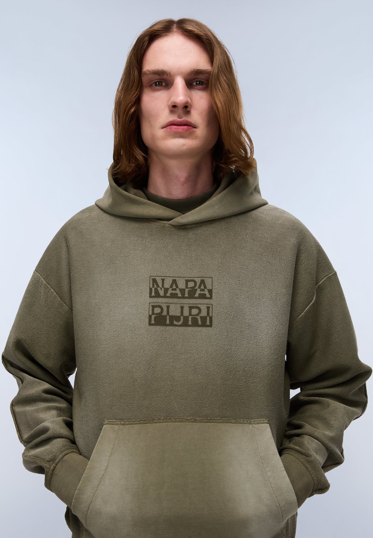 Comel French Terry Hoodie Green Tea Leaf - 2