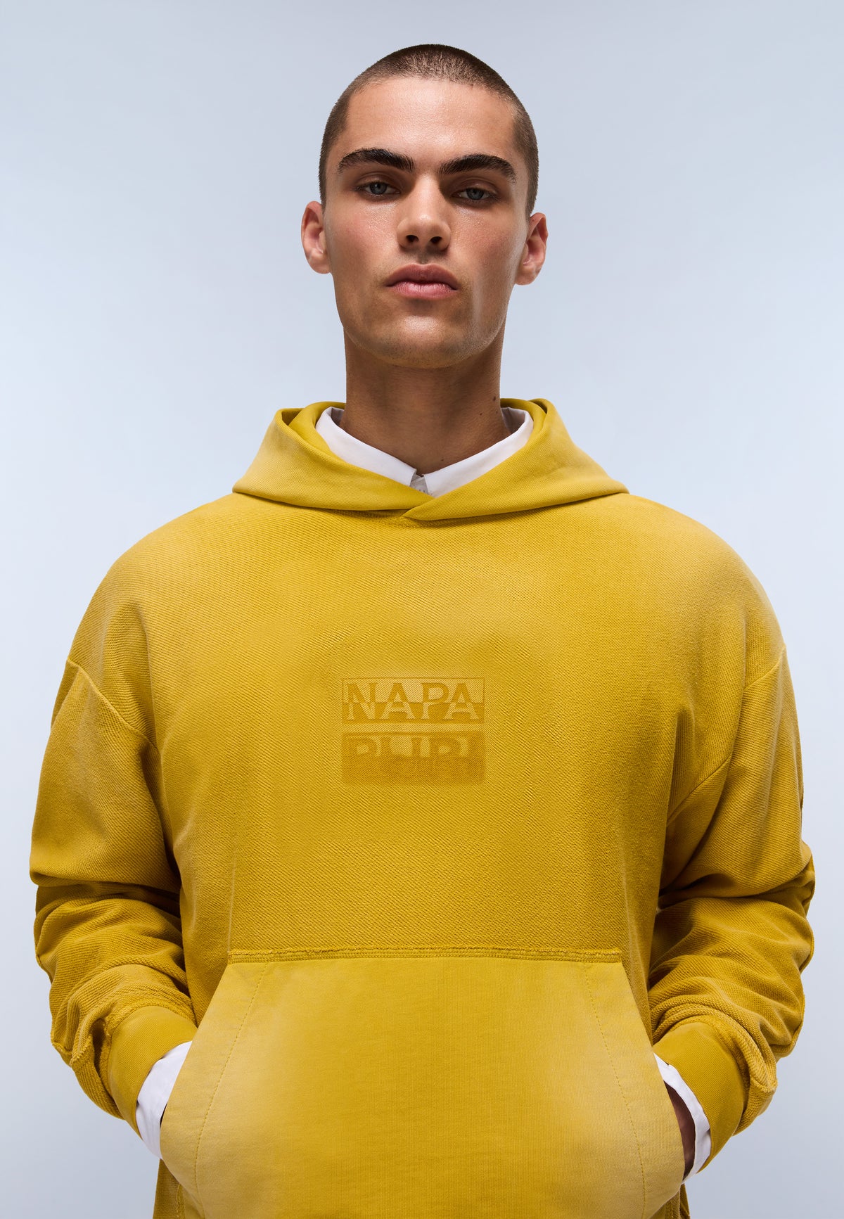 Comel French Terry Hoodie Yellow Gold - 2
