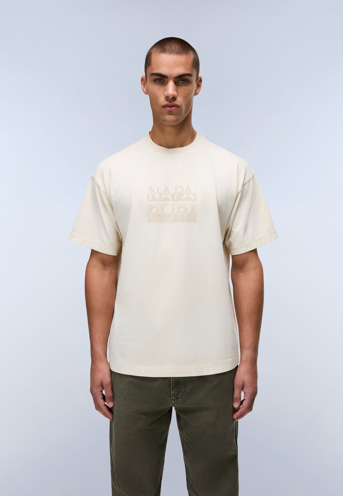 Comel Jersey Short Sleeve T-Shirt Beige - 4