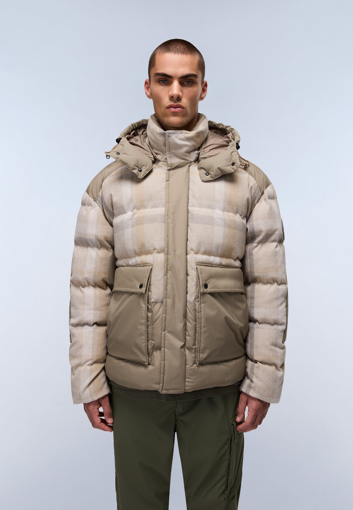 Steppjacke Tires Braun Check - 4