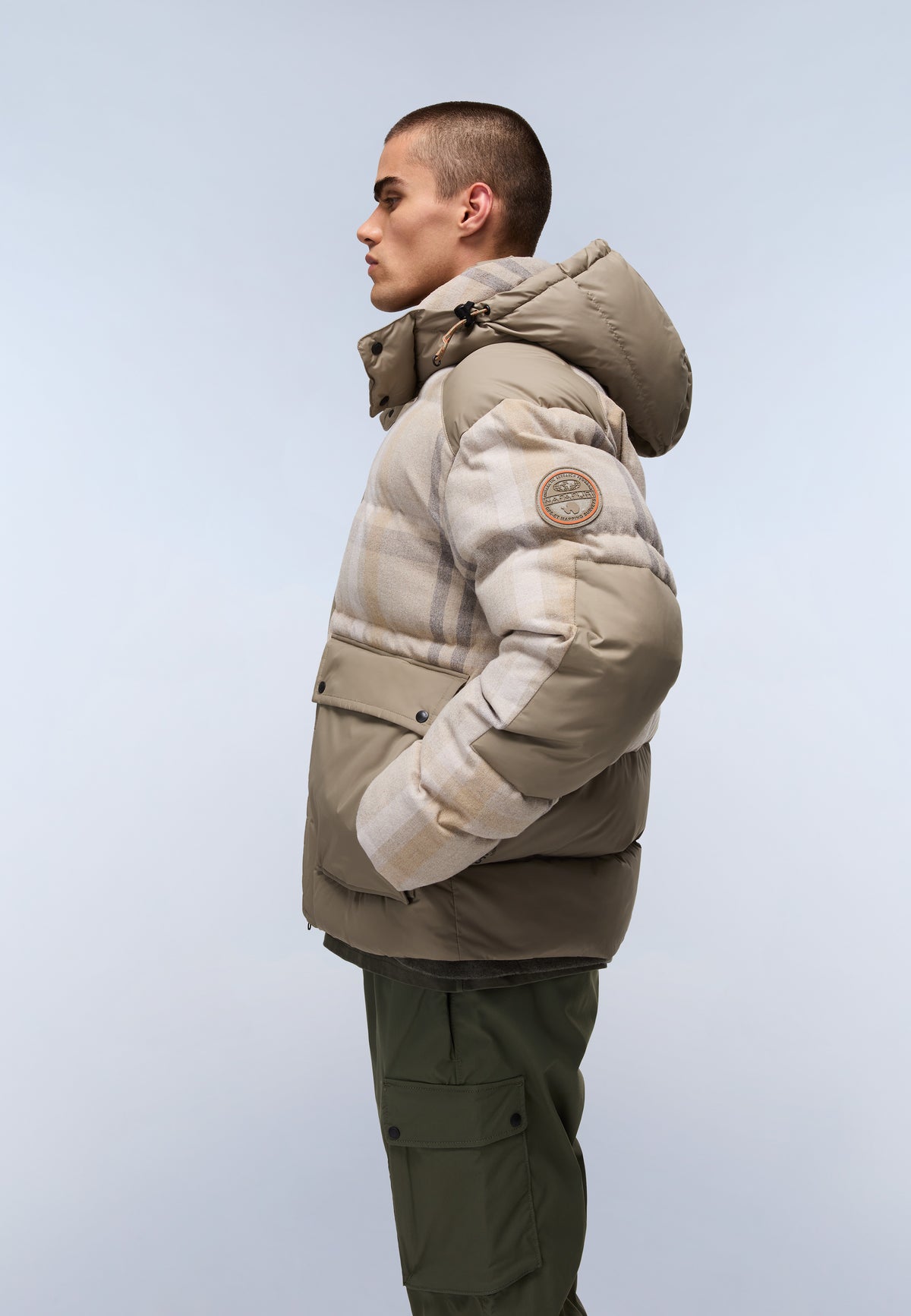 Steppjacke Tires Braun Check - 5