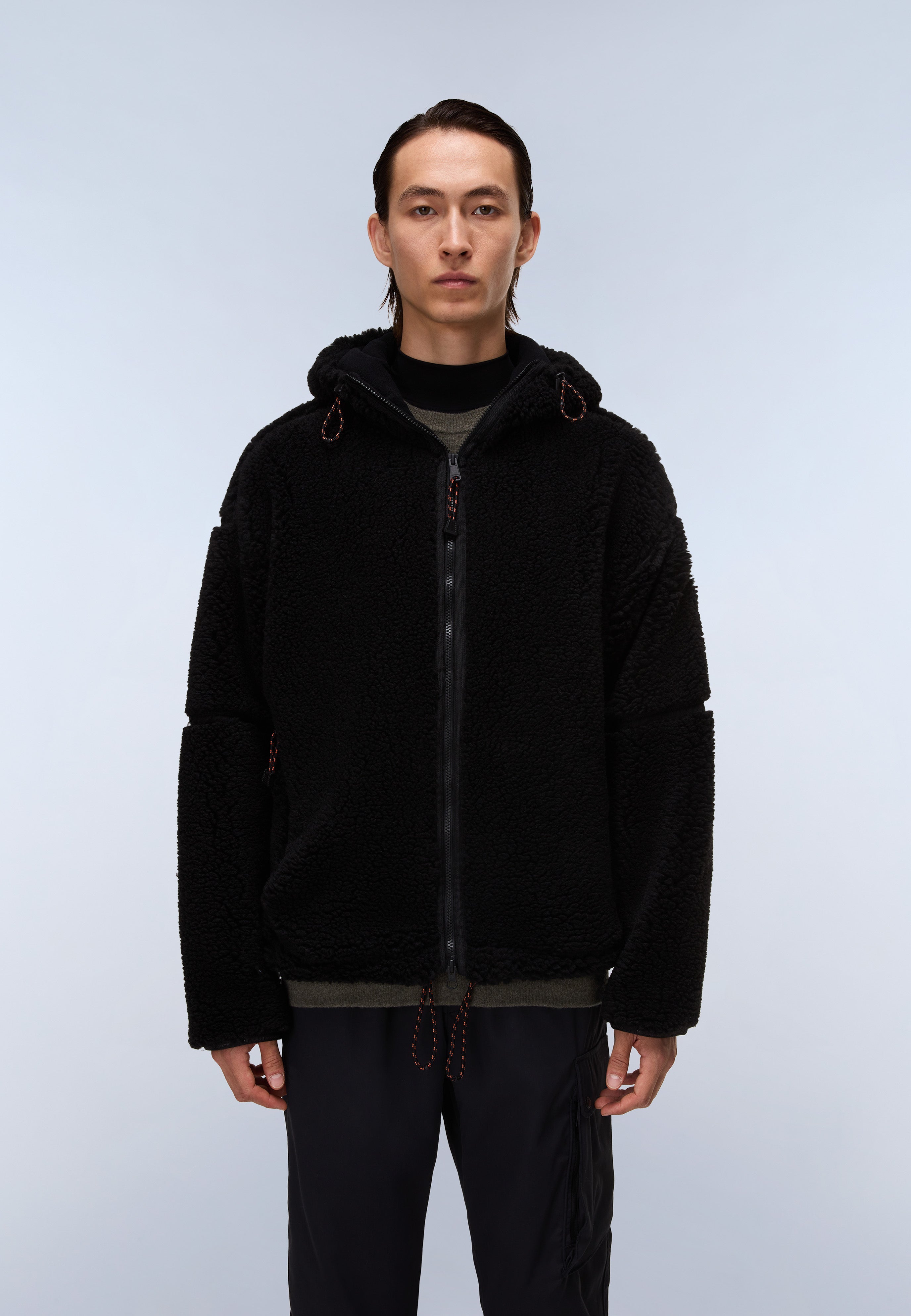 Napapijri Tires Full-Zip Fleece Hoodie Men Black