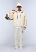 Fleecepullover mit Kapuze und Reißverschluss Tires Beige - 3