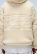 Fleecepullover mit Kapuze und Reißverschluss Tires Beige - 8