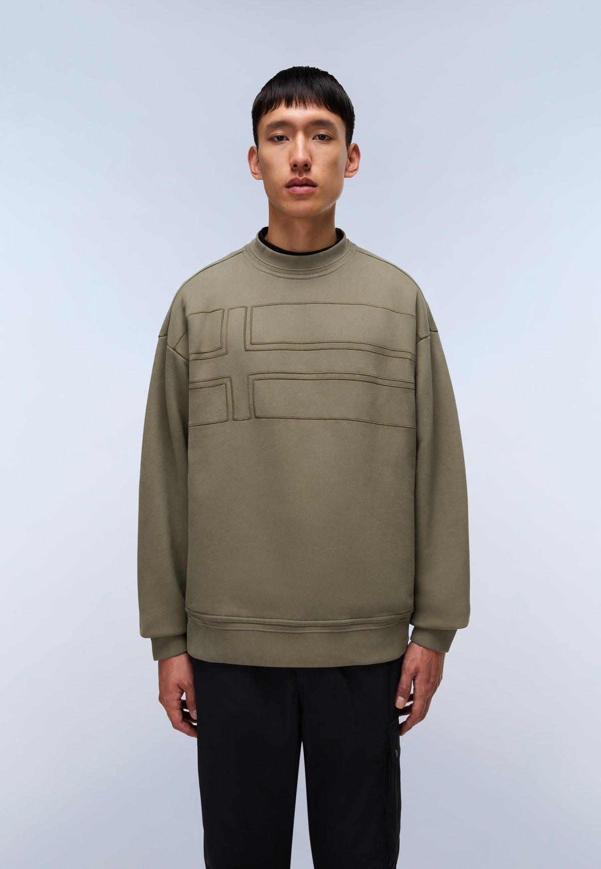 Braies French Terry Sweatshirt Green Tea Leaf - 4