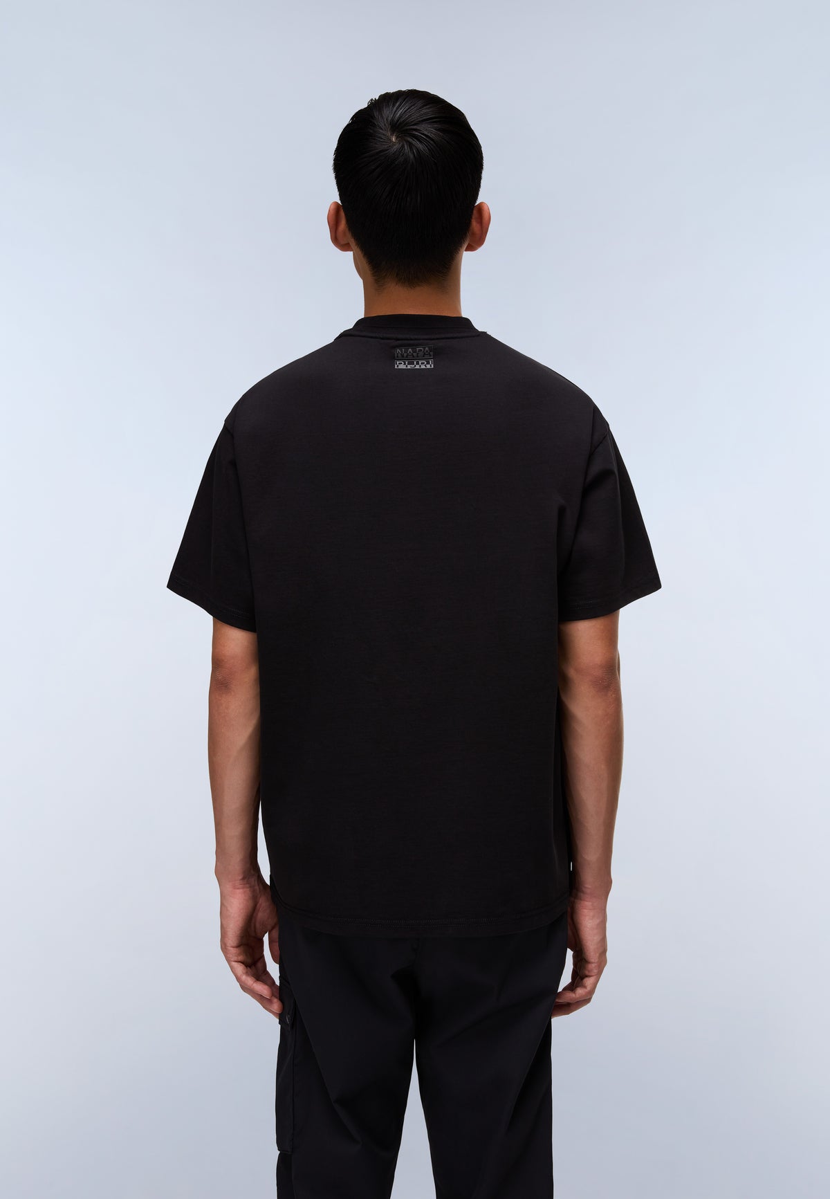 T-shirt a Maniche Corte Braies in Jersey Nero - 5