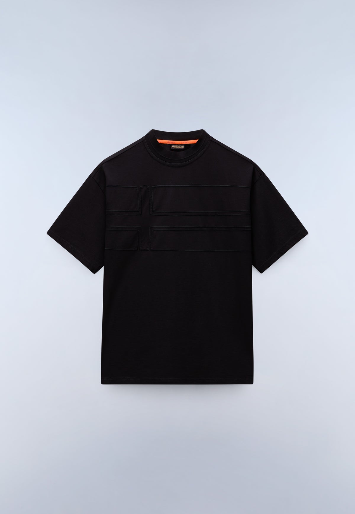 T-shirt a Maniche Corte Braies in Jersey Nero - 1