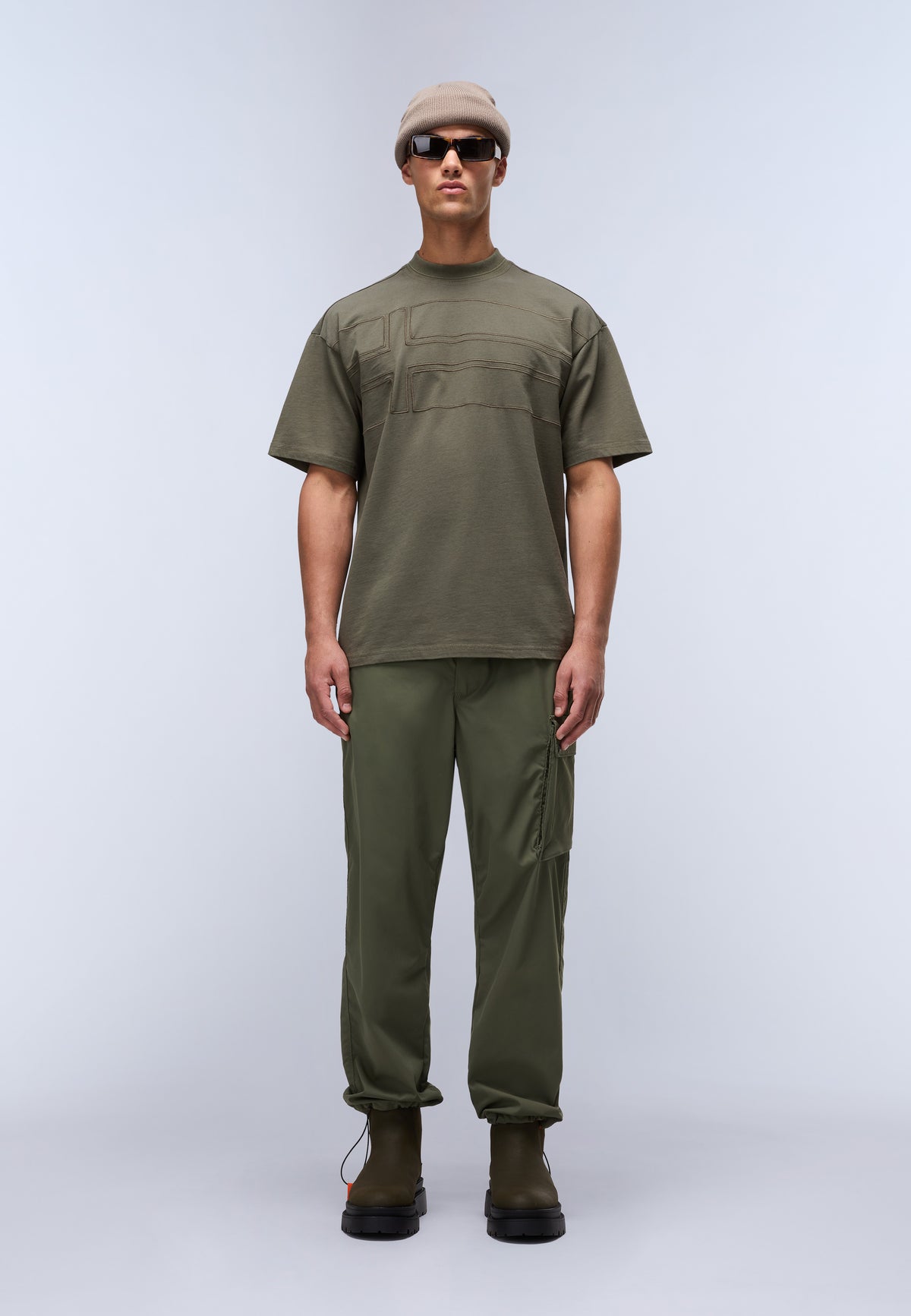 T-shirt a Maniche Corte Braies in Jersey Verde Tea Leaf - 3