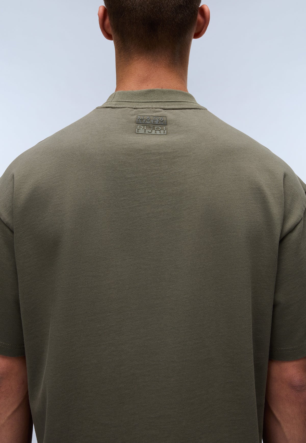 T-shirt a Maniche Corte Braies in Jersey Verde Tea Leaf - 7