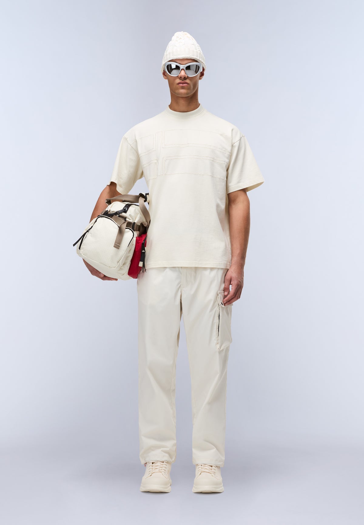 T-shirt a Maniche Corte Braies in Jersey Beige - 3