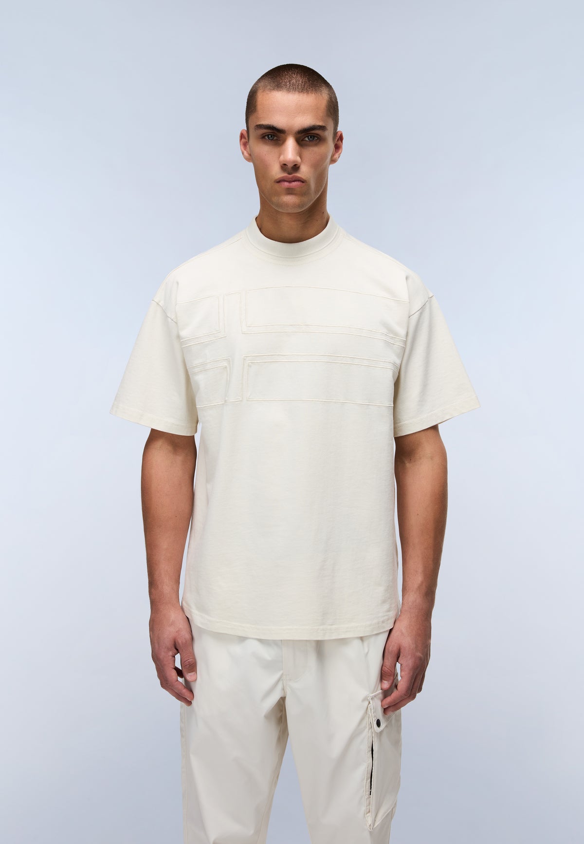 T-shirt a Maniche Corte Braies in Jersey Beige - 4