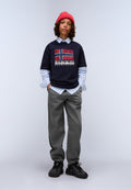 T-Shirt a Maniche Corte Adige in Jersey (4-16 ANNI) Blu Scuro - 2