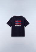 T-Shirt a Maniche Corte Adige in Jersey (4-16 ANNI) Blu Scuro - 1