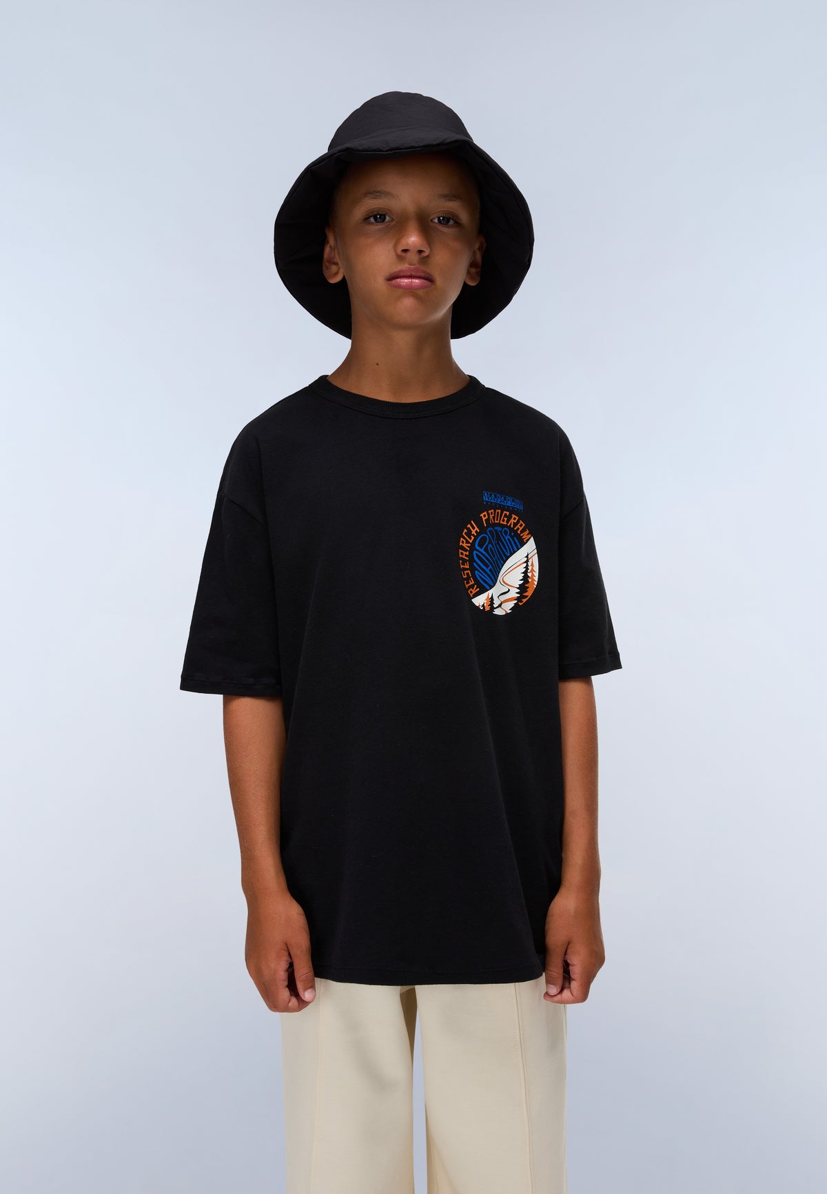 Kurzärmeliges Jersey-T-Shirt Adige (4-16 Jahre) Schwarz F0N - 3