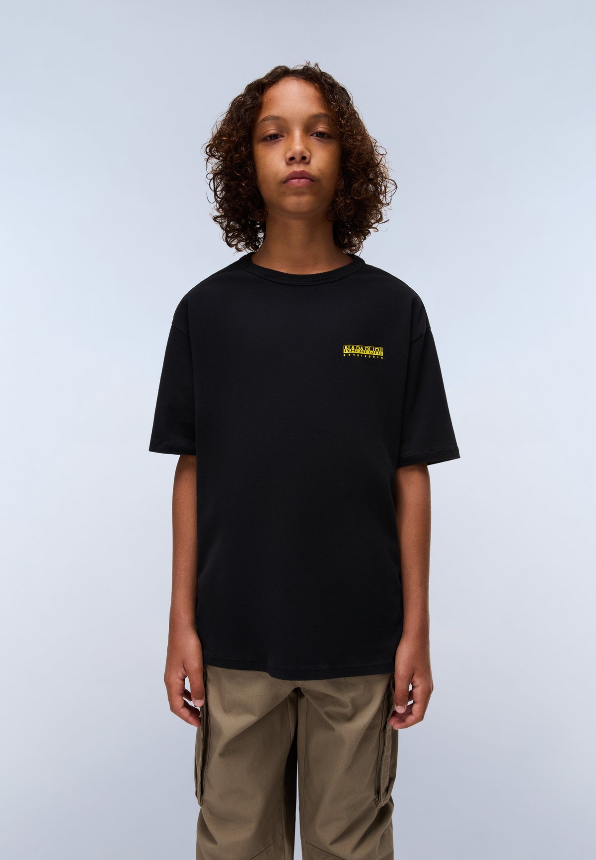 Kurzärmeliges Jersey-T-Shirt Adige (4-16 Jahre) Schwarz F0X - 3
