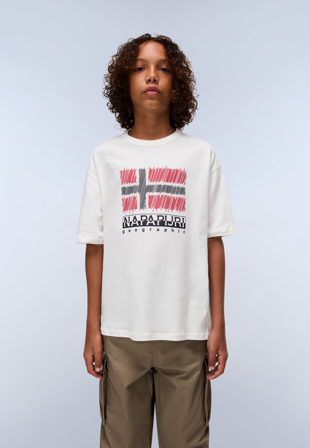 Kurzärmeliges Jersey-T-Shirt Adige (4-16 Jahre) Weiss F0Z - 3