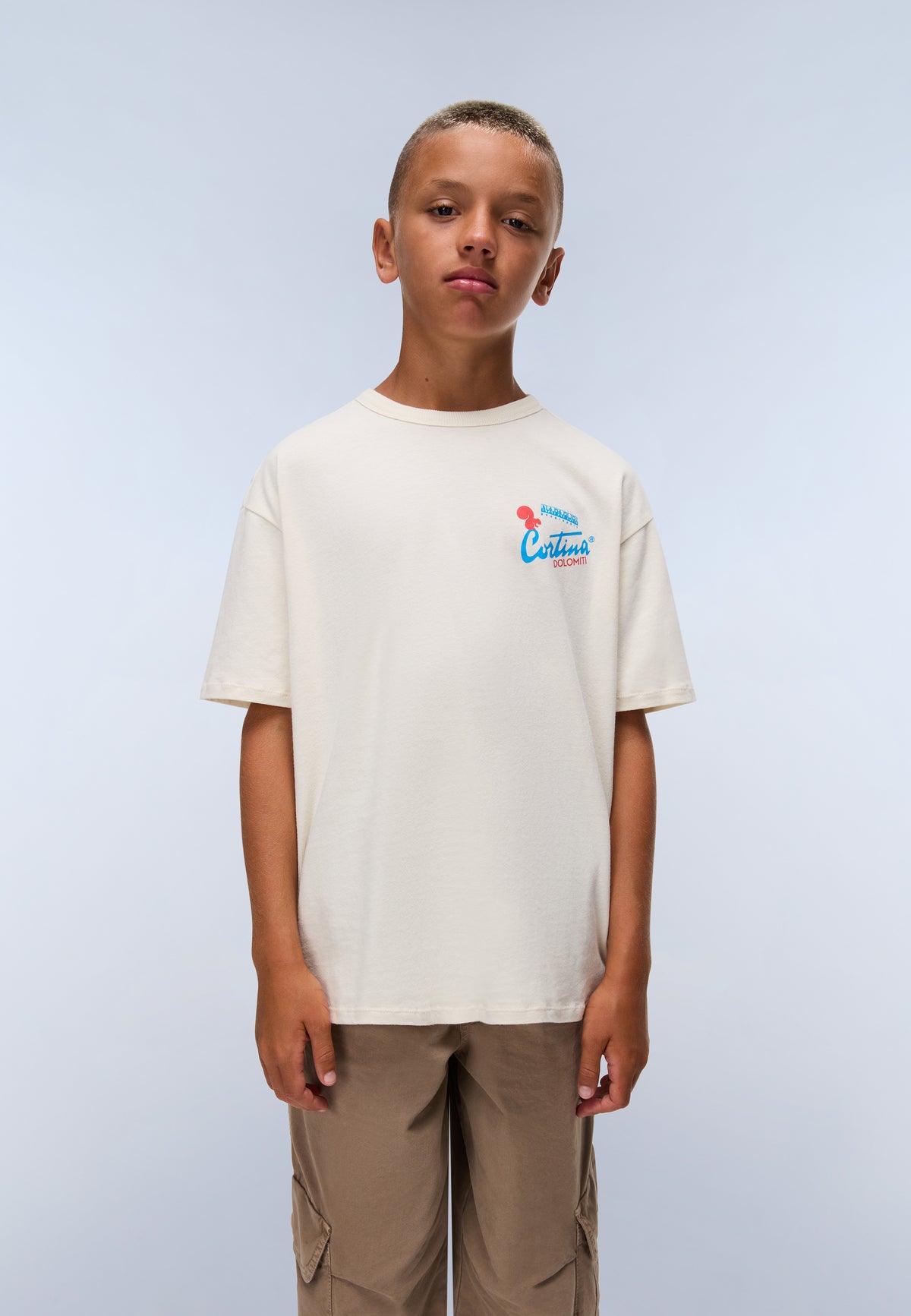 Kurzärmeliges Jersey-T-Shirt Adige (4-16 Jahre) Beige - 3