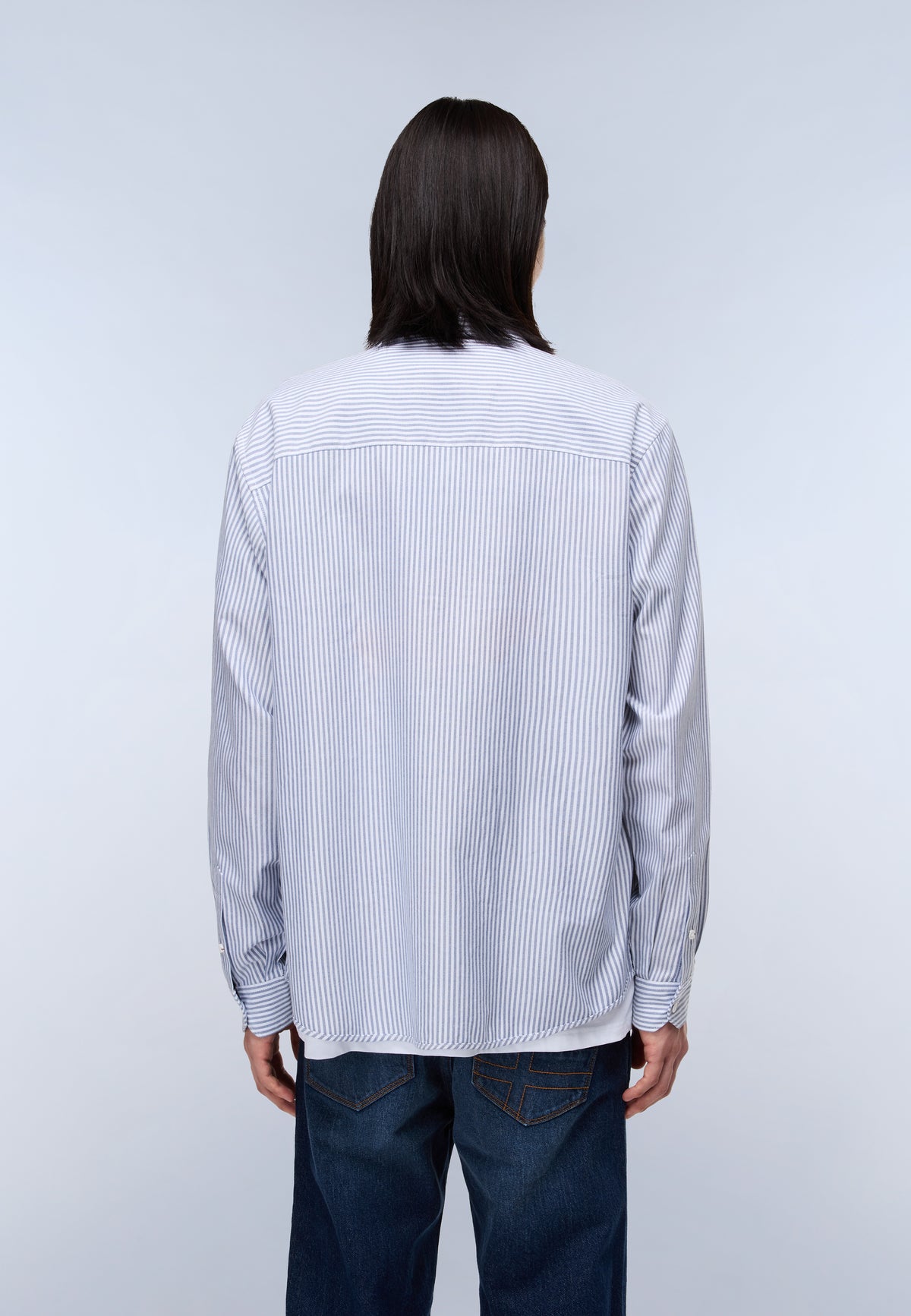 Camicia a Maniche Lunghe Terra Grigio Stripe 94S - 5