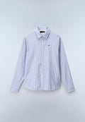 Camicia a Maniche Lunghe Terra Grigio Stripe 94S - 1
