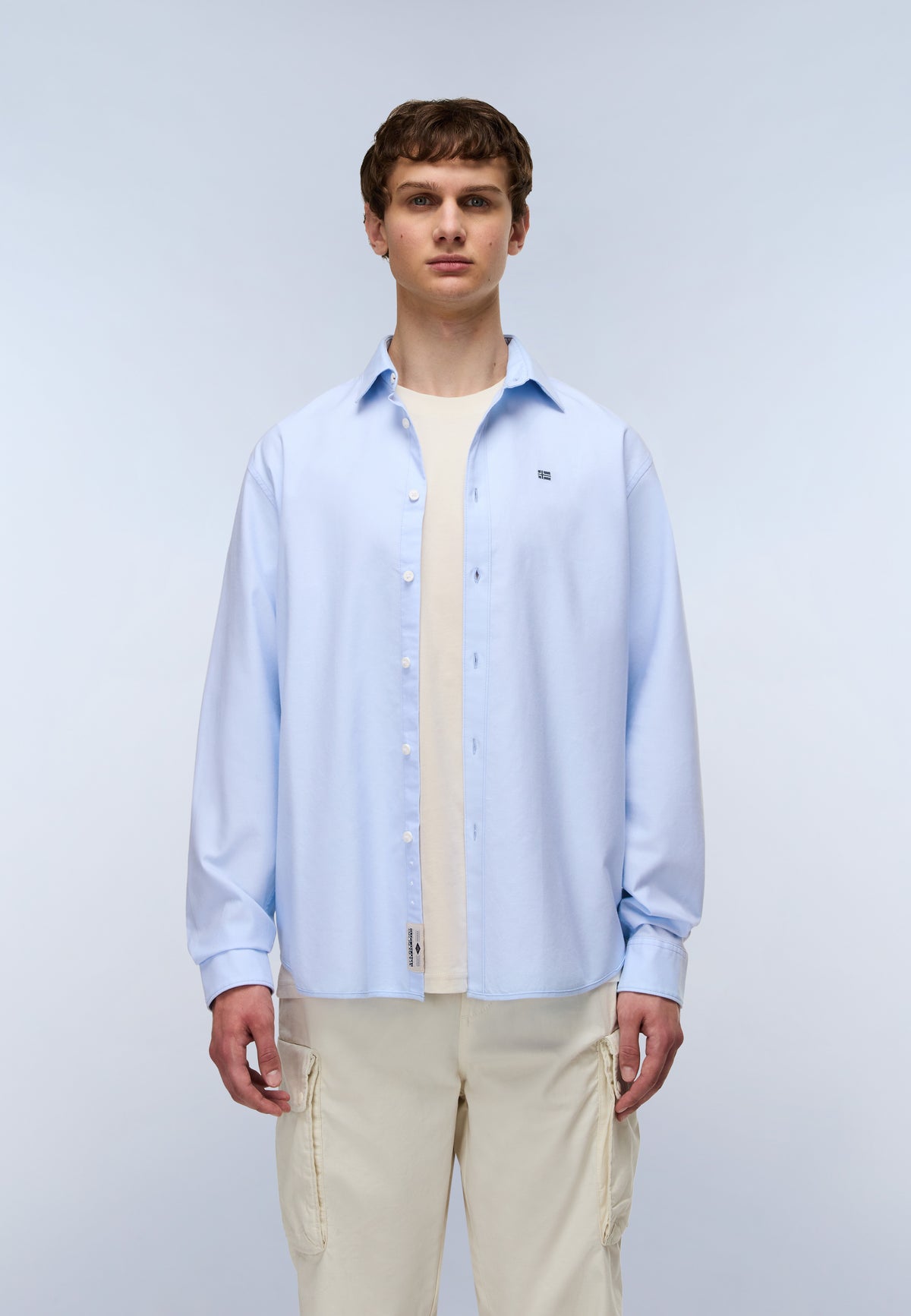 Camicia a Maniche Lunghe Terra Blu chiaro - 3