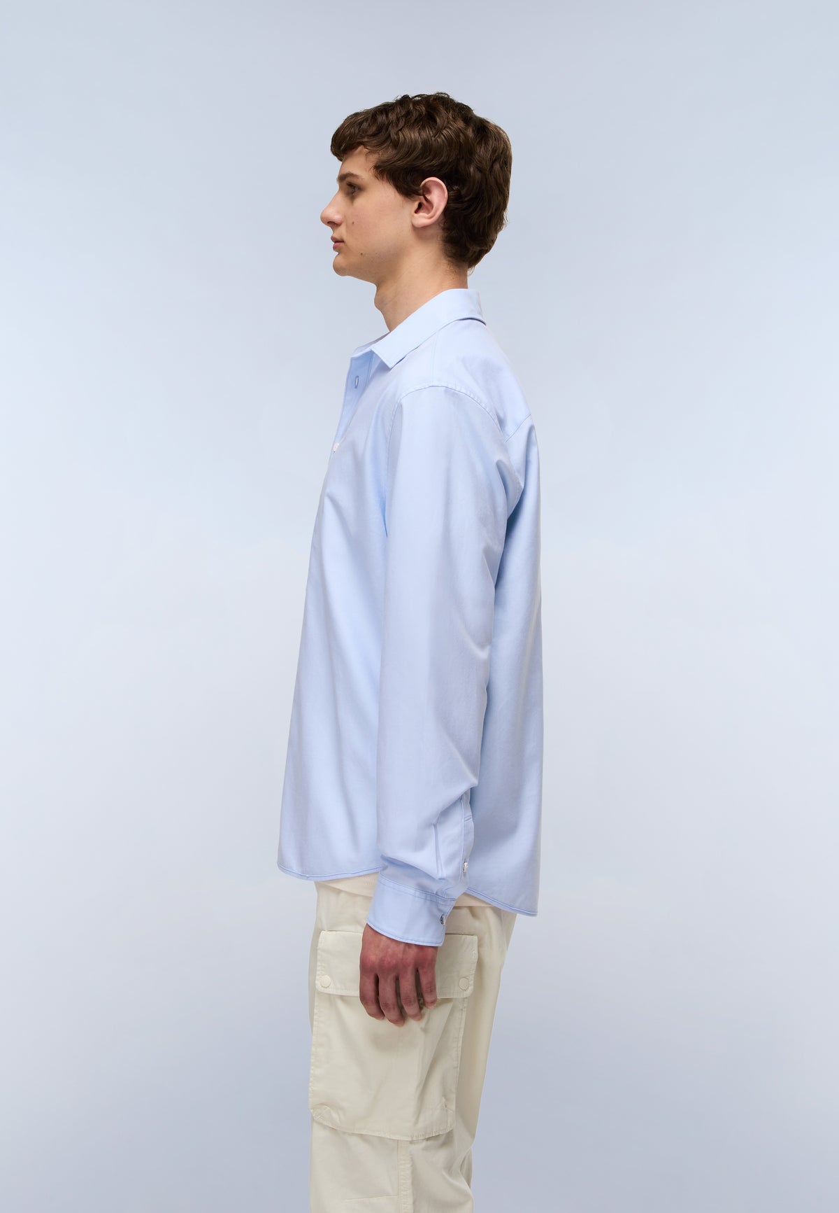 Camicia a Maniche Lunghe Terra Blu chiaro - 4