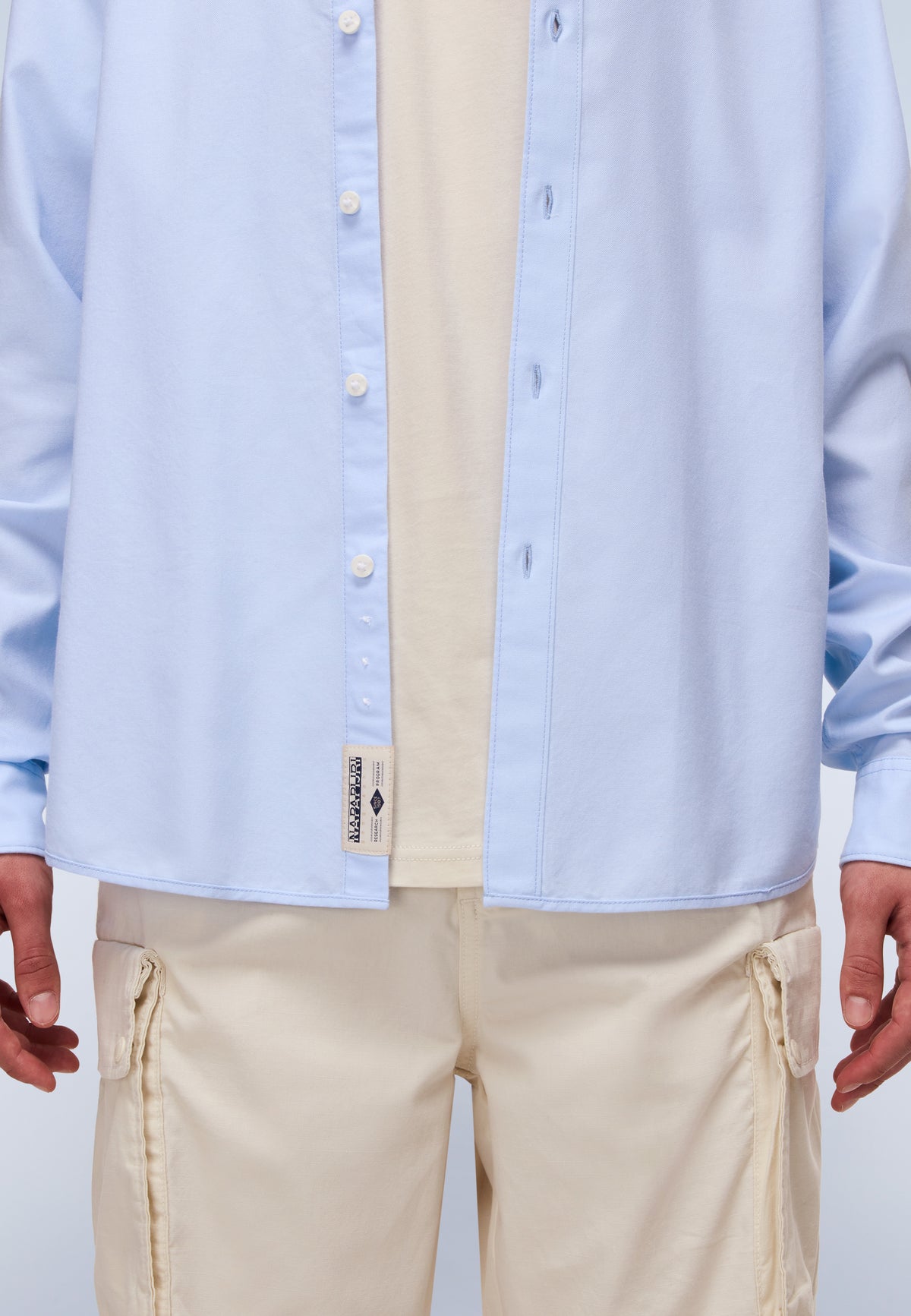 Camicia a Maniche Lunghe Terra Blu chiaro - 7