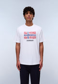 T-Shirt à Manches Courtes en Jersey Drapeau Blanc - 3