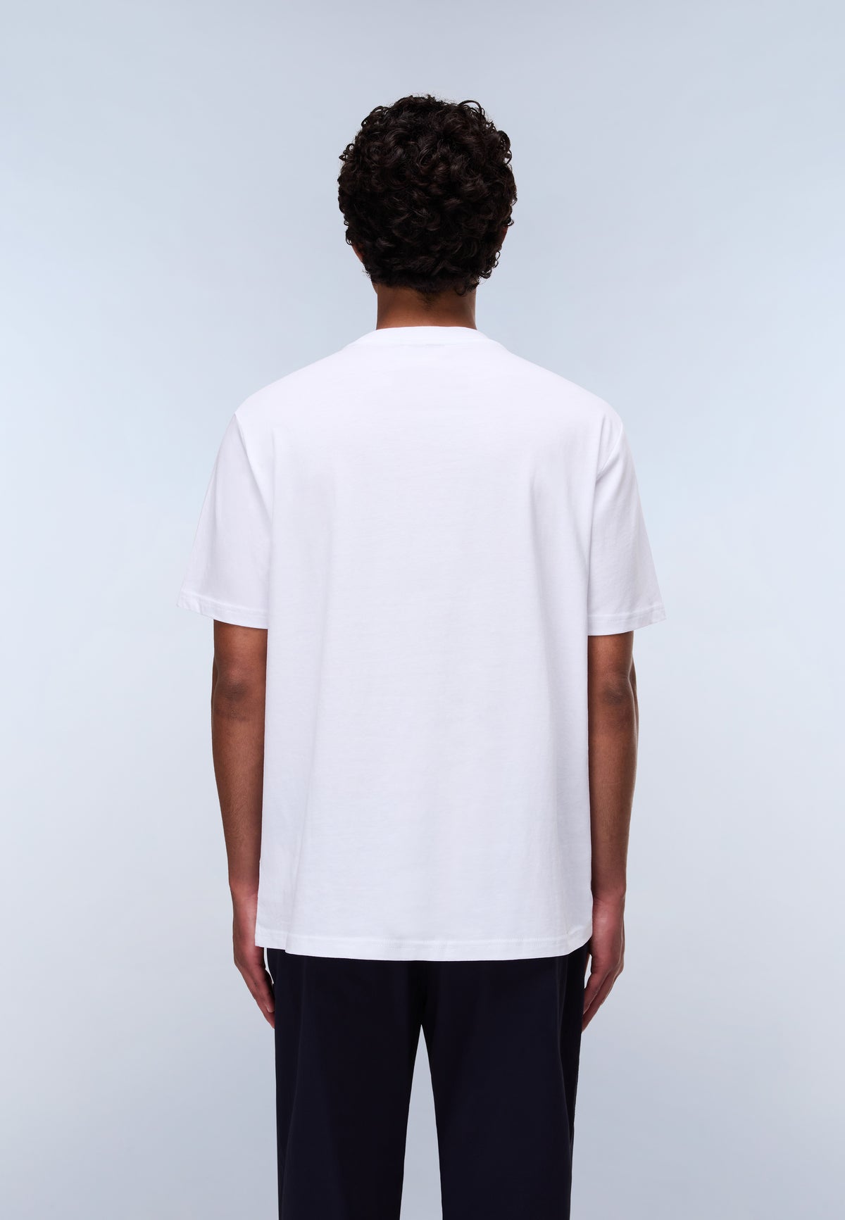 T-Shirt à Manches Courtes en Jersey Drapeau Blanc - 4