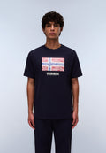 T-Shirt à Manches Courtes en Jersey Drapeau Dark Blue - 3