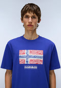 Drapeau Jersey T-Shirt met Korte Mouwen Blauw Royal - 2