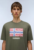 T-Shirt à Manches Courtes en Jersey Drapeau Vert Tea Leaf - 2