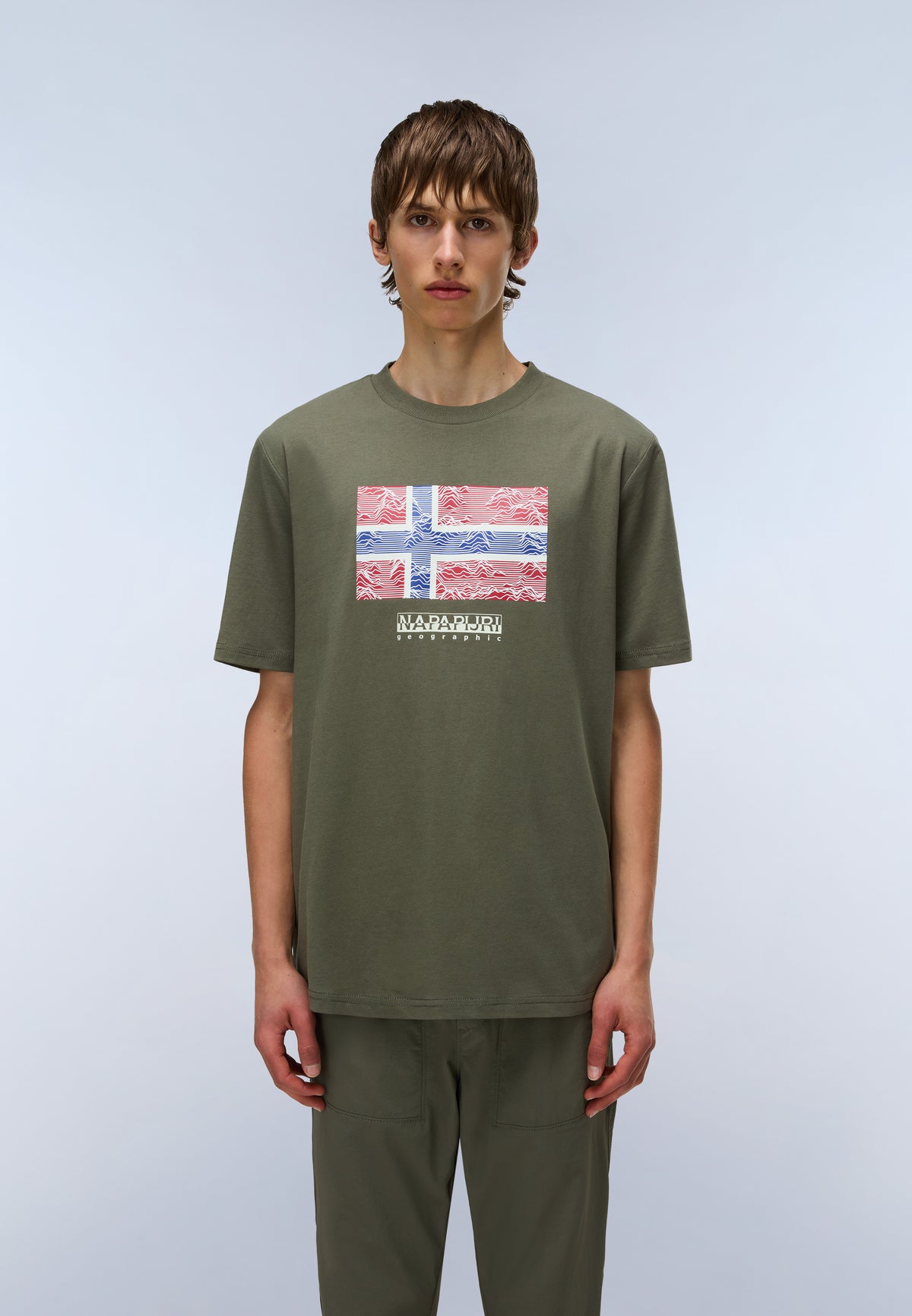 T-Shirt à Manches Courtes en Jersey Drapeau Vert Tea Leaf - 3