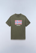 T-Shirt à Manches Courtes en Jersey Drapeau Vert Tea Leaf - 1