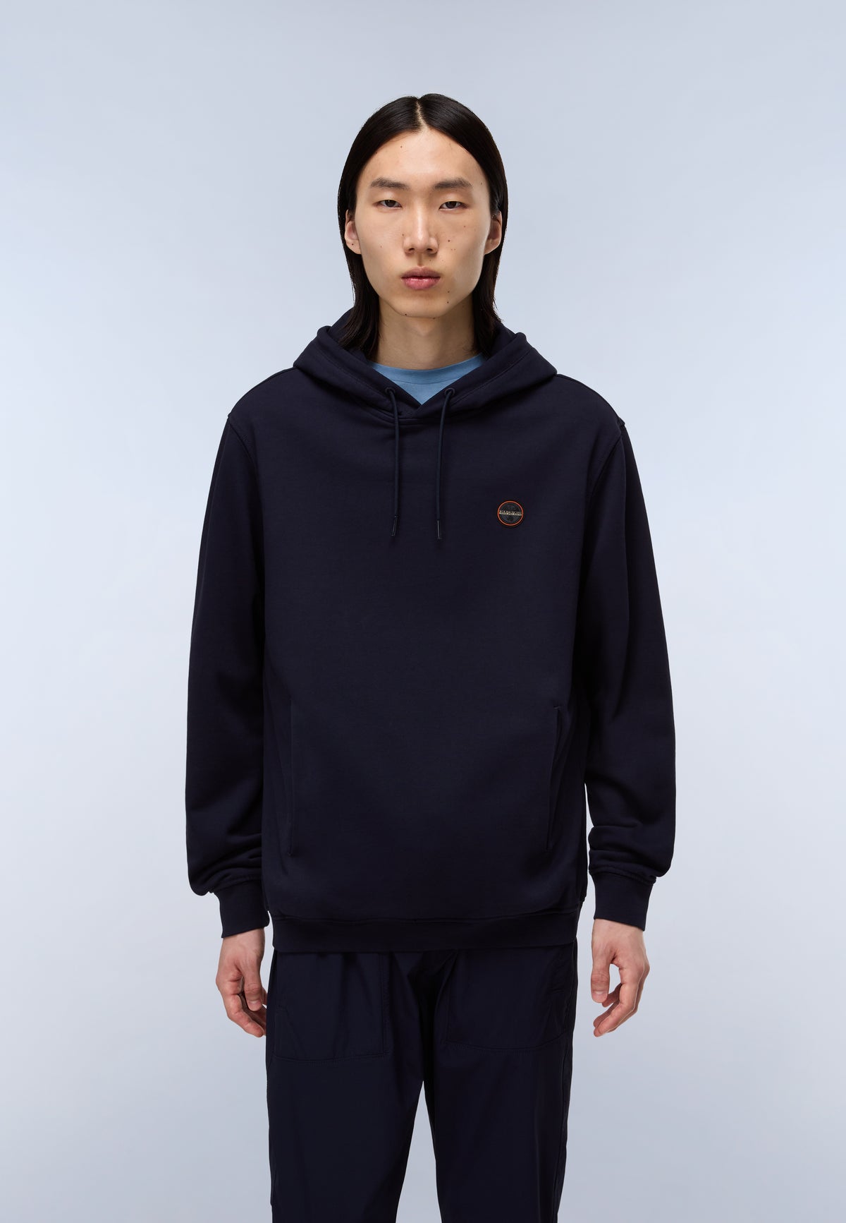 Badge French Terry Hoodie Dark Blue - 3