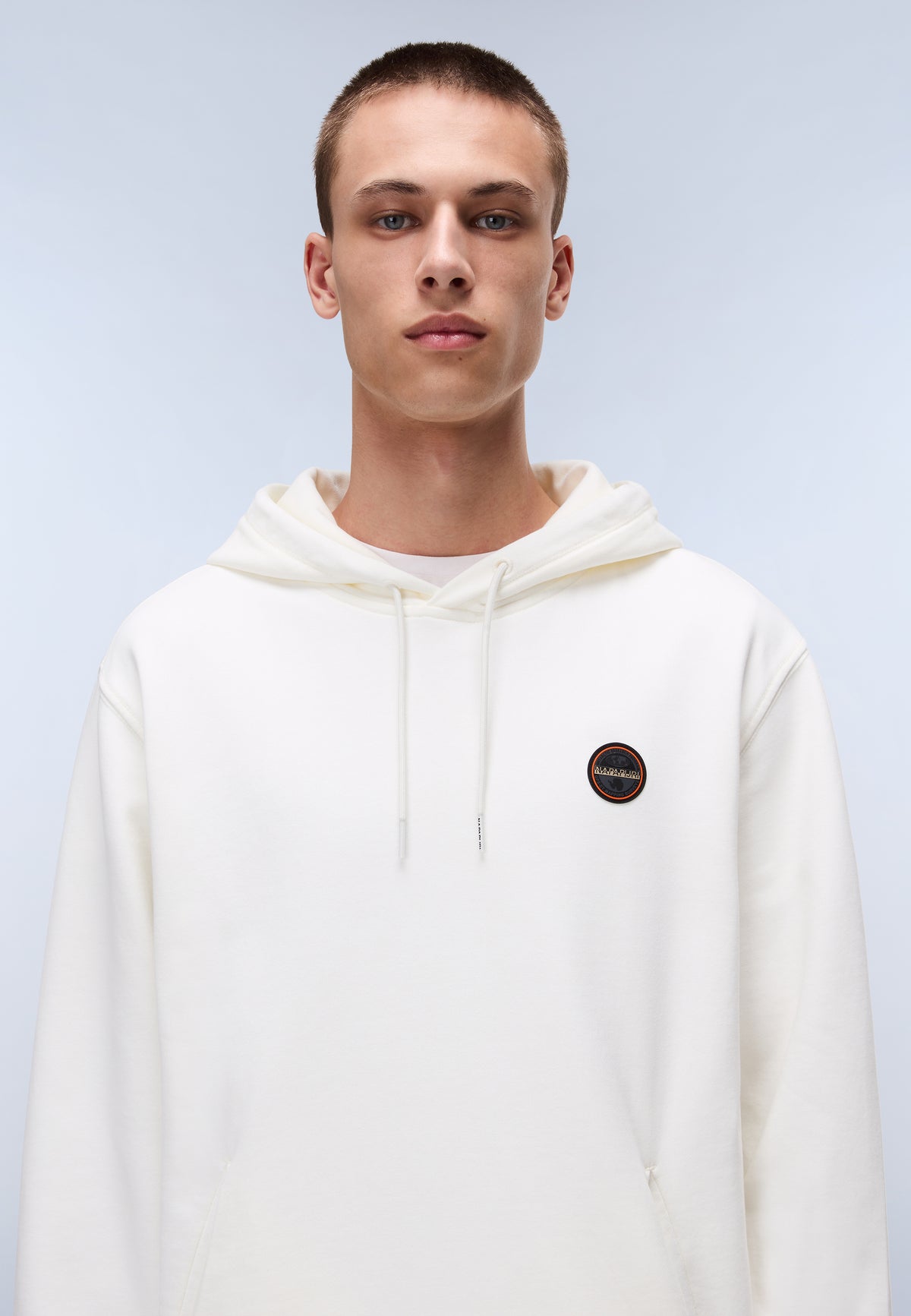 Badge French Terry Hoodie White - 2