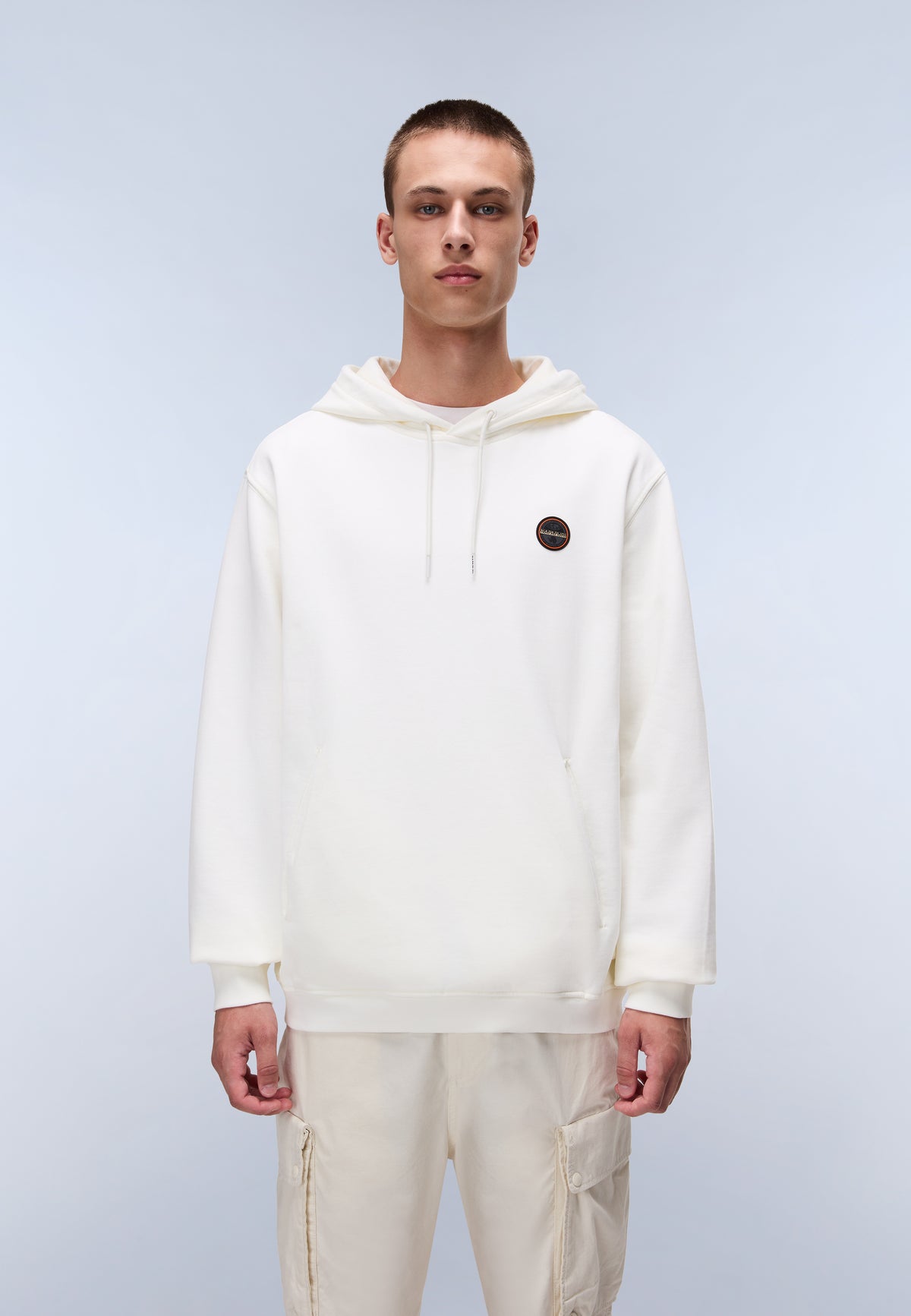 Badge French Terry Hoodie White - 3