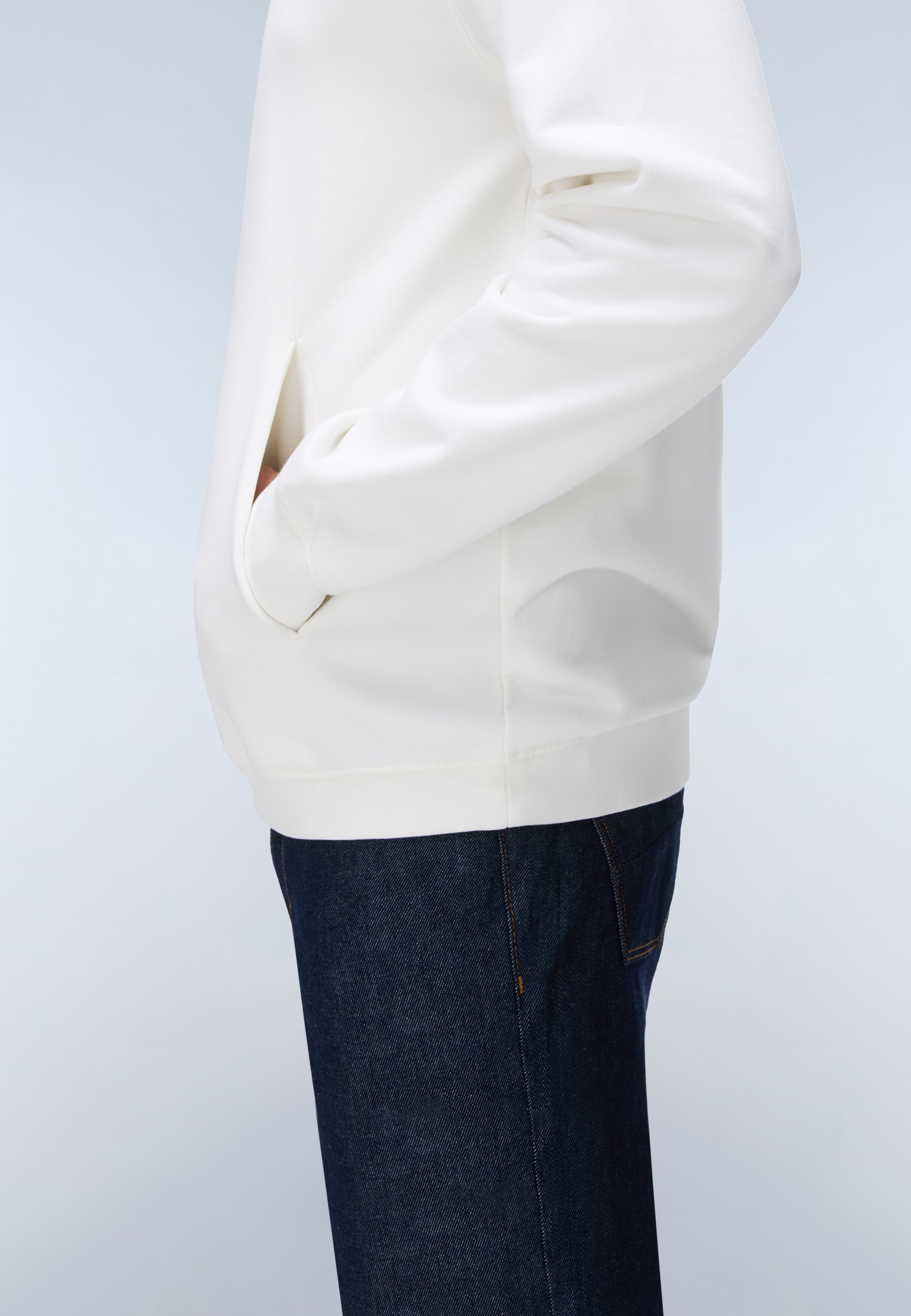 Napapijri Badge French Terry Hoodie Men White