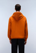 Napapijri French Terry Kapuzenpullover Badge Orange Gold Herren - 4