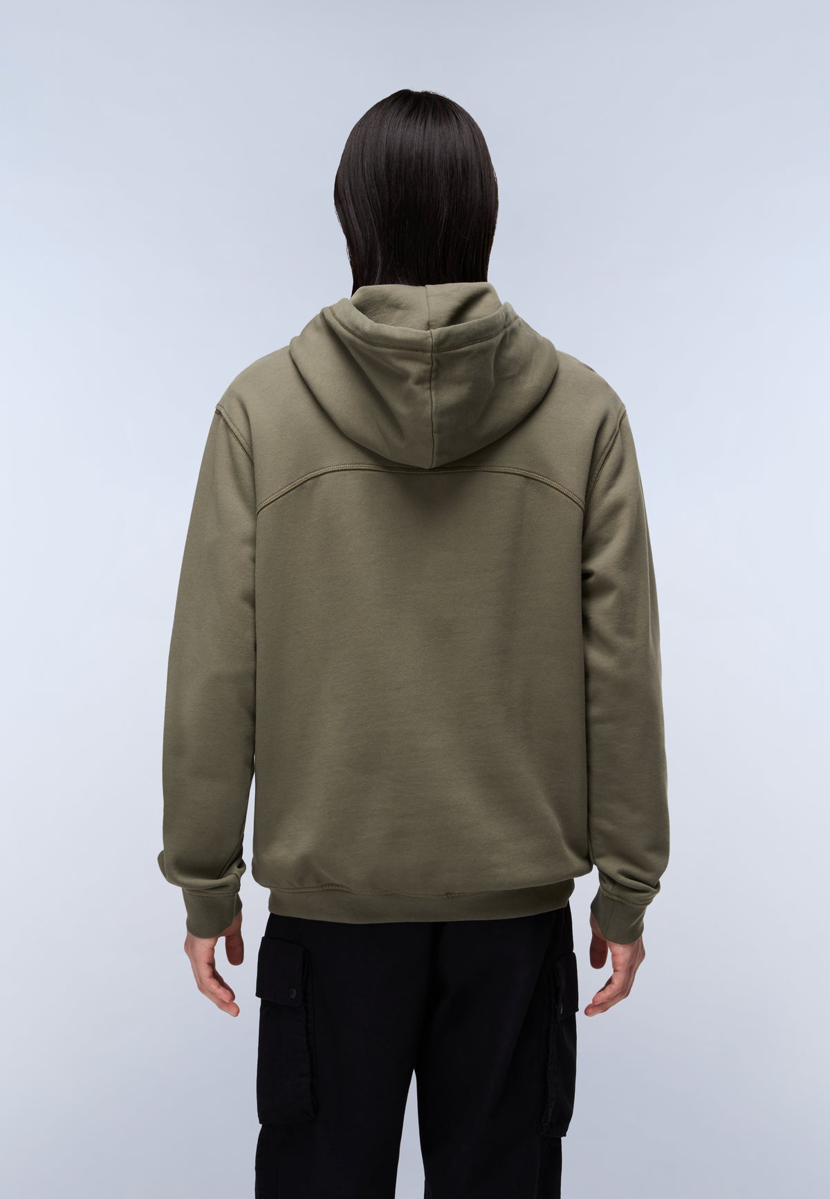 Badge French Terry Hoodie Green Tea Leaf - 4