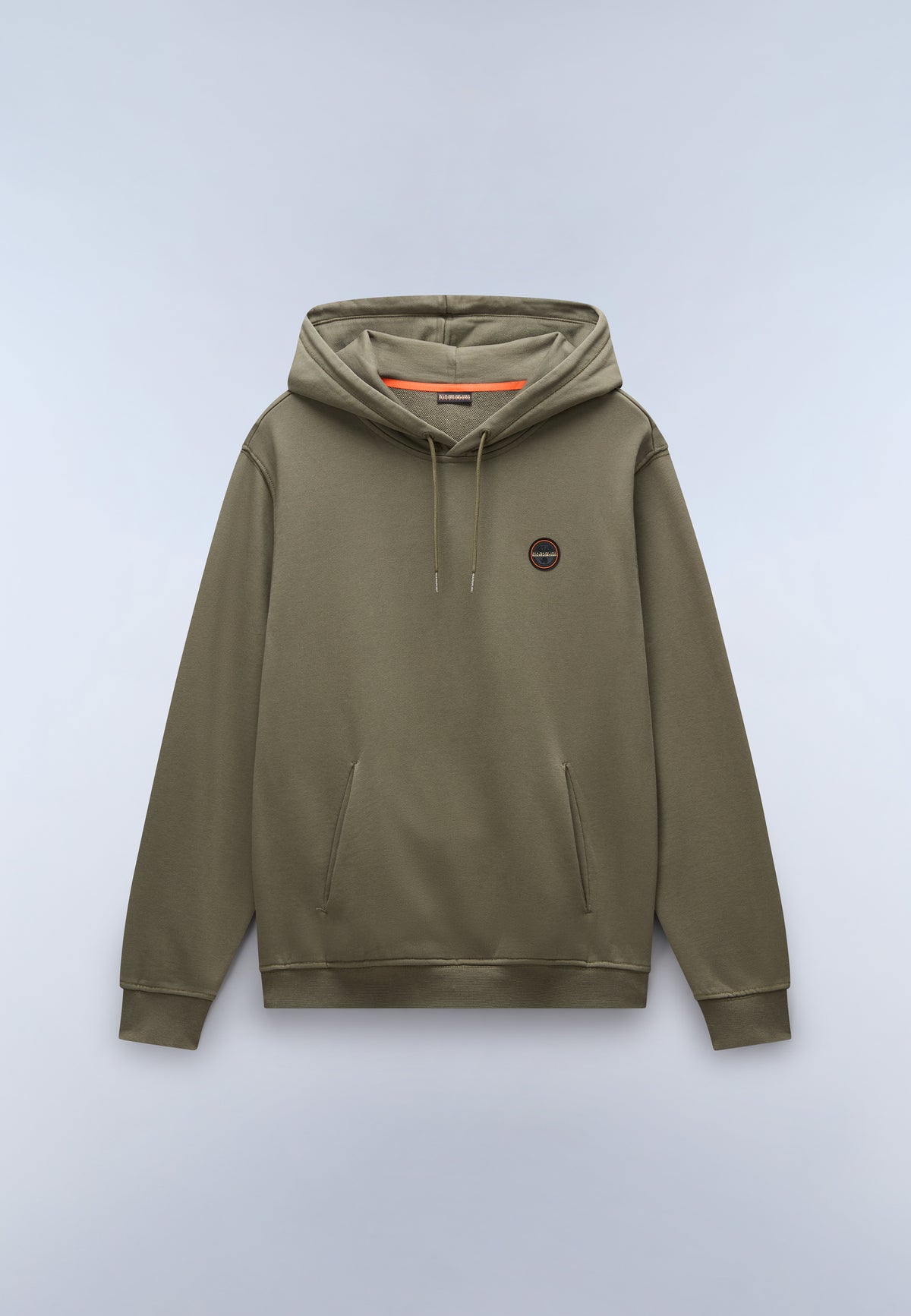 Badge French Terry Hoodie Green Tea Leaf - 1