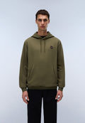 Napapijri Badge French Terry Hoodie Green Olive Night Men - 3