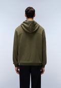 Napapijri Badge French Terry Hoodie Green Olive Night Men - 4