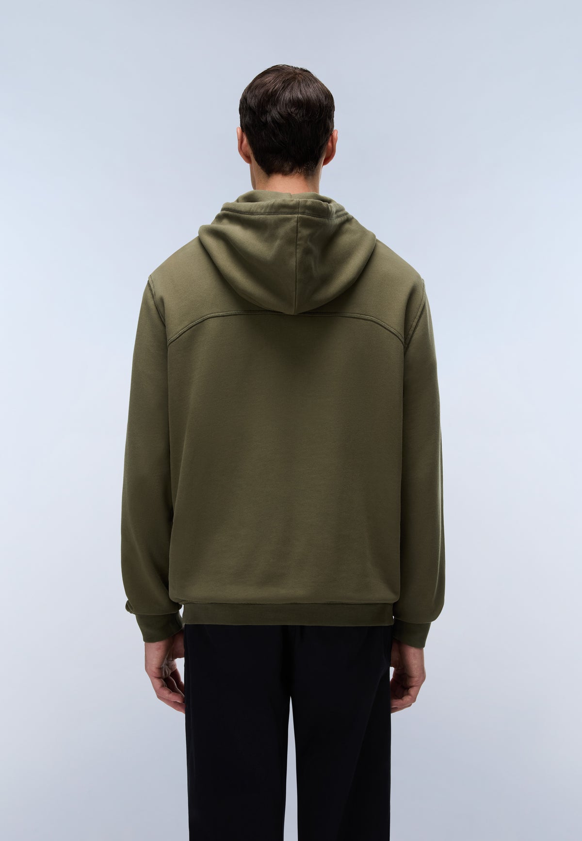 Napapijri Badge French Terry Hoodie Green Olive Night Men - 4
