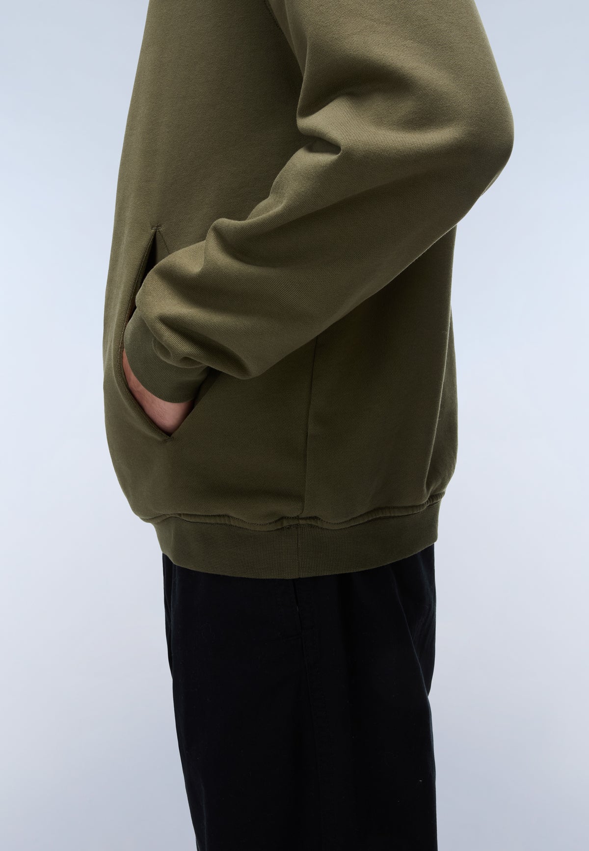 Napapijri Badge French Terry Hoodie Green Olive Night Men - 5