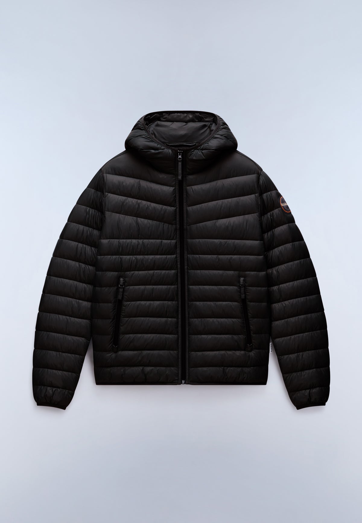 Amis Hooded Puffer Jacket Black - 1